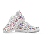 Lacrosse Sport Pattern Print White Sneakers