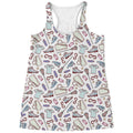 Lacrosse Sport Pattern Print Women's Racerback Tank Top