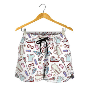 Lacrosse Sport Pattern Print Women's Shorts