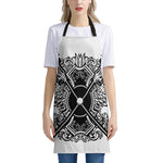 Lacrosse Sticks And Ornate Wing Print Apron