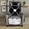 Lacrosse Sticks And Ornate Wing Print Armchair Protector