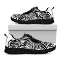 Lacrosse Sticks And Ornate Wing Print Black Running Shoes