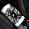 Lacrosse Sticks And Ornate Wing Print Car Center Console Cover