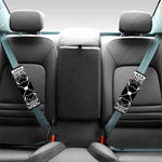 Lacrosse Sticks And Ornate Wing Print Car Seat Belt Covers