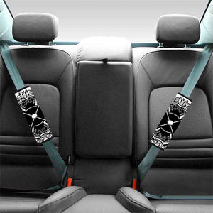 Lacrosse Sticks And Ornate Wing Print Car Seat Belt Covers