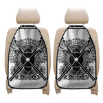Lacrosse Sticks And Ornate Wing Print Car Seat Organizers
