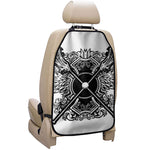 Lacrosse Sticks And Ornate Wing Print Car Seat Organizers