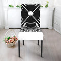 Lacrosse Sticks And Ornate Wing Print Dining Chair Slipcover