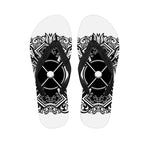 Lacrosse Sticks And Ornate Wing Print Flip Flops