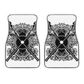 Lacrosse Sticks And Ornate Wing Print Front Car Floor Mats