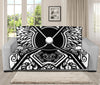 Lacrosse Sticks And Ornate Wing Print Futon Protector