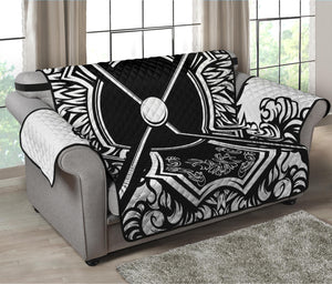 Lacrosse Sticks And Ornate Wing Print Loveseat Protector