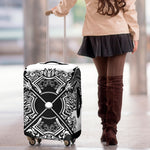 Lacrosse Sticks And Ornate Wing Print Luggage Cover