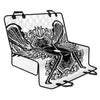 Lacrosse Sticks And Ornate Wing Print Pet Car Back Seat Cover