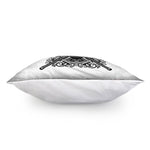 Lacrosse Sticks And Ornate Wing Print Pillow Cover