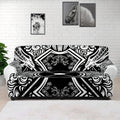 Lacrosse Sticks And Ornate Wing Print Sofa Cover