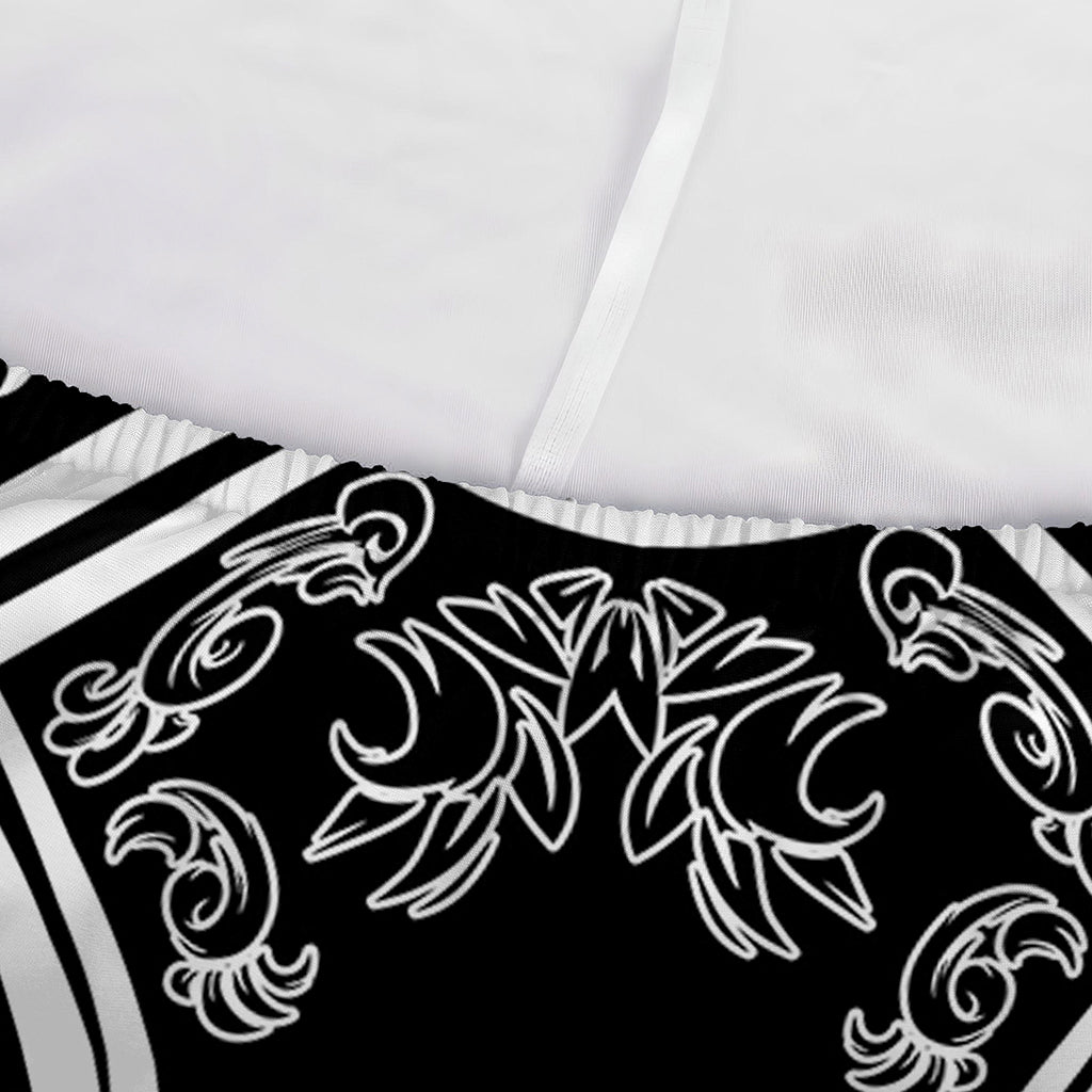 Lacrosse Sticks And Ornate Wing Print Sofa Cover