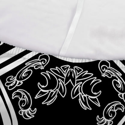 Lacrosse Sticks And Ornate Wing Print Sofa Cover