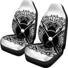 Lacrosse Sticks And Ornate Wing Print Universal Fit Car Seat Covers