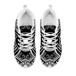 Lacrosse Sticks And Ornate Wing Print White Sneakers