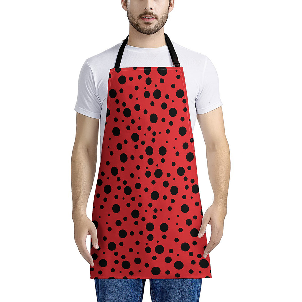 Ladybug Spots Pattern Print Apron