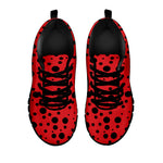 Ladybug Spots Pattern Print Black Sneakers