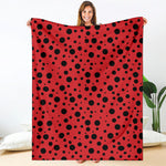 Ladybug Spots Pattern Print Blanket