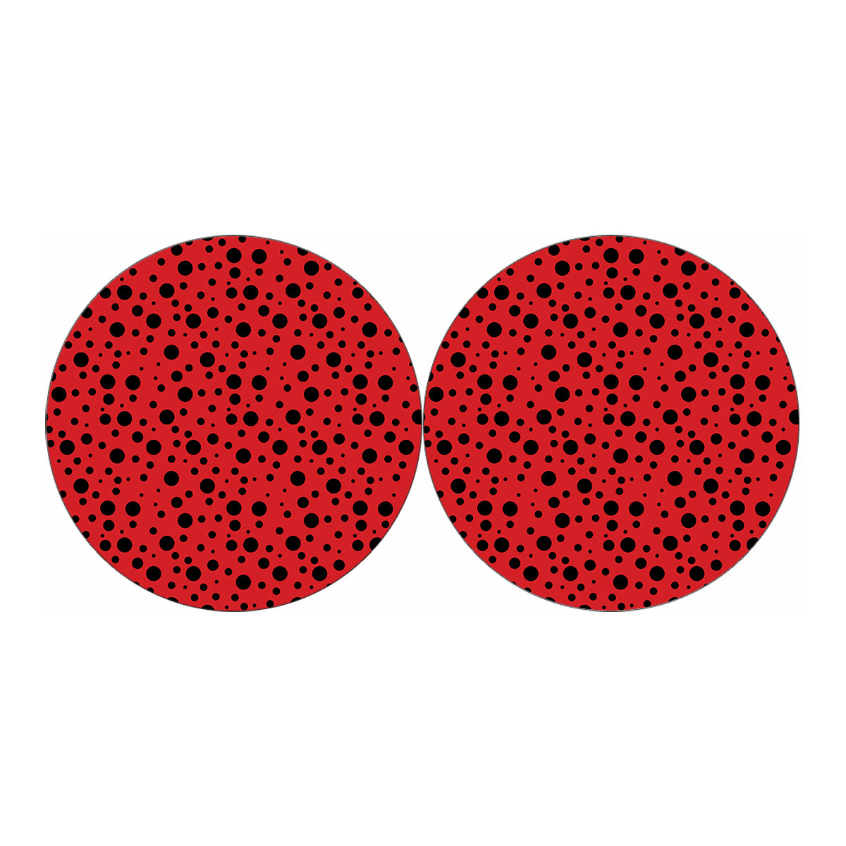 Ladybug Spots Pattern Print Car Coasters
