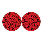Ladybug Spots Pattern Print Car Coasters