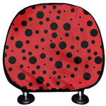 Ladybug Spots Pattern Print Car Headrest Covers