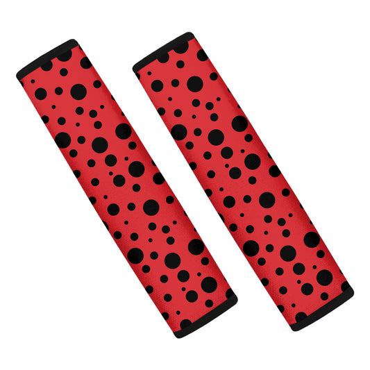 Ladybug Spots Pattern Print Car Seat Belt Covers