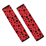 Ladybug Spots Pattern Print Car Seat Belt Covers
