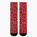 Ladybug Spots Pattern Print Crew Socks