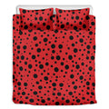 Ladybug Spots Pattern Print Duvet Cover Bedding Set