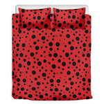 Ladybug Spots Pattern Print Duvet Cover Bedding Set