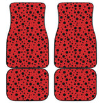 Ladybug Spots Pattern Print Front and Back Car Floor Mats