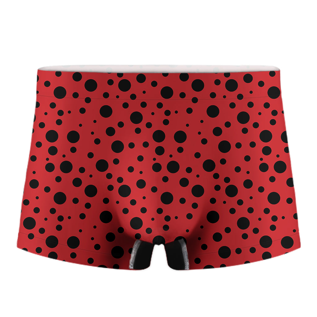 Ladybug Spots Pattern Print Men's Boxer Briefs