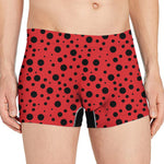 Ladybug Spots Pattern Print Men's Boxer Briefs