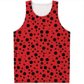 Ladybug Spots Pattern Print Men's Tank Top