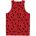 Ladybug Spots Pattern Print Men's Tank Top