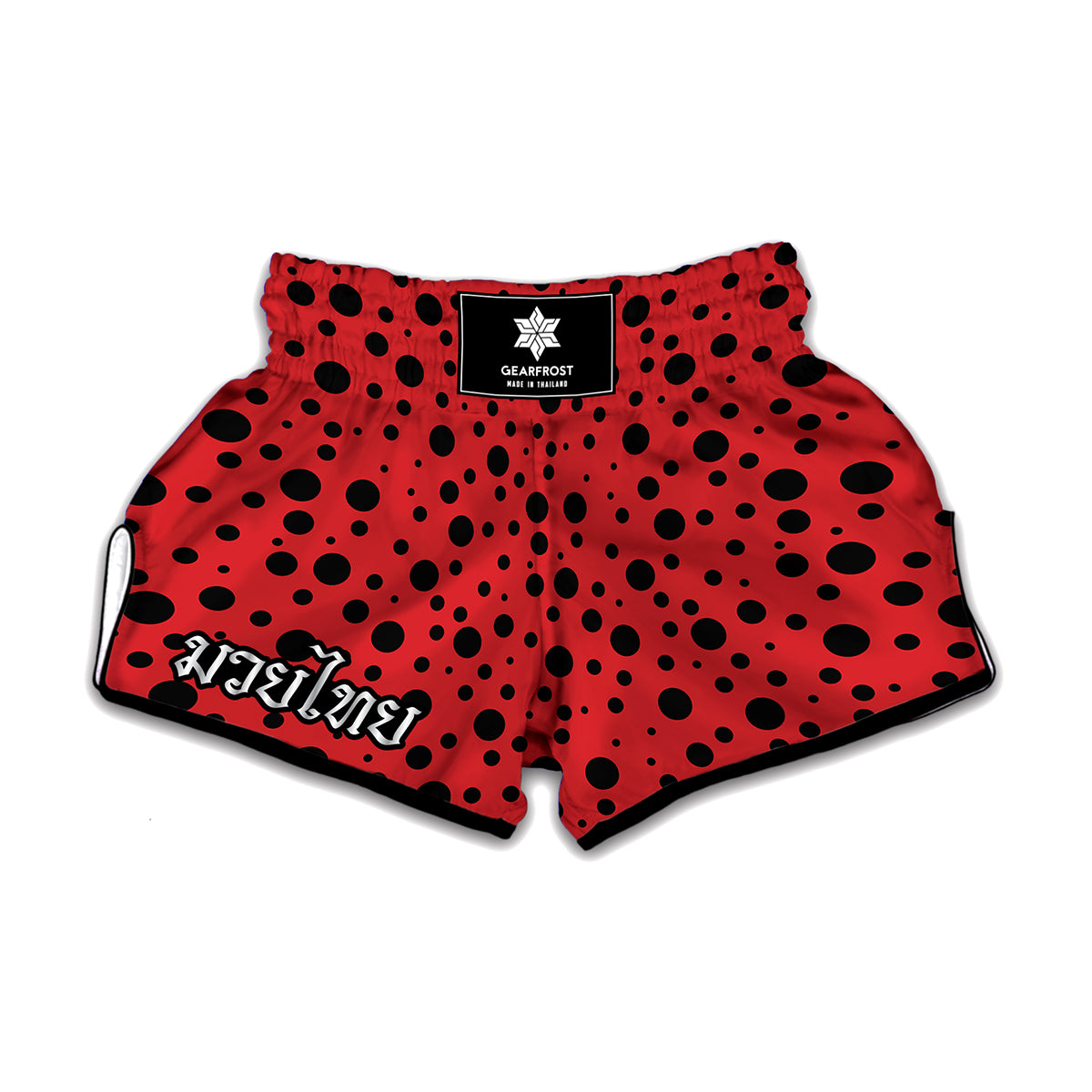 Ladybug Spots Pattern Print Muay Thai Boxing Shorts