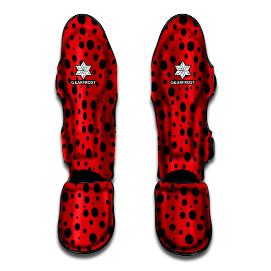 Ladybug Spots Pattern Print Muay Thai Shin Guard