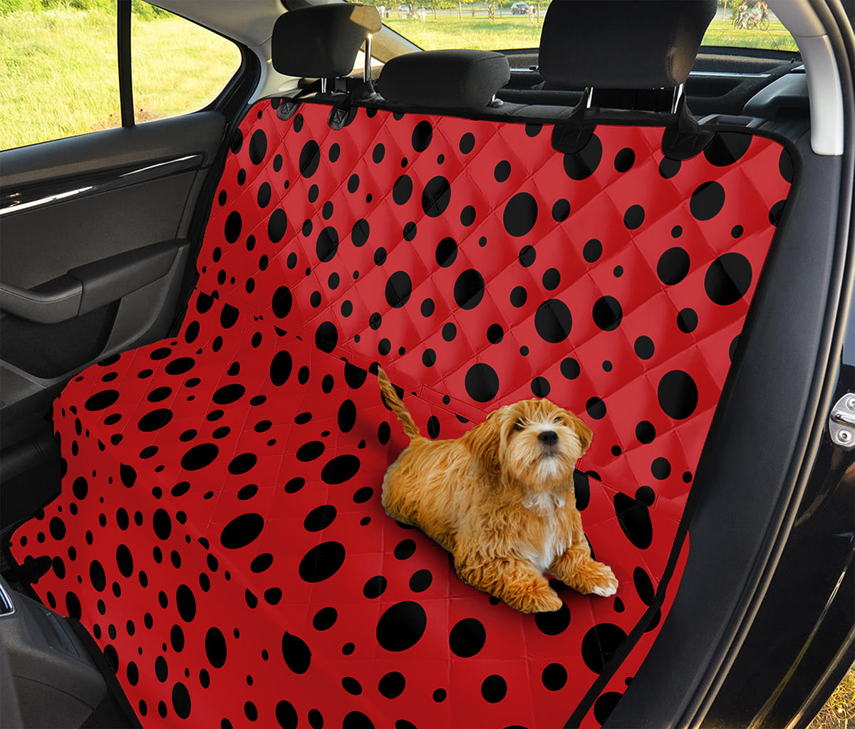 Ladybug Spots Pattern Print Pet Car Back Seat Cover