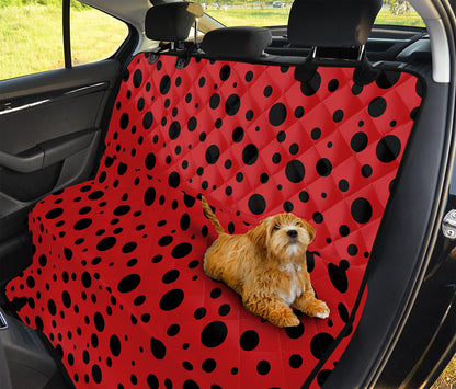 Ladybug Spots Pattern Print Pet Car Back Seat Cover