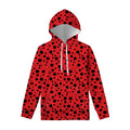 Ladybug Spots Pattern Print Pullover Hoodie
