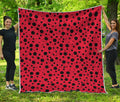 Ladybug Spots Pattern Print Quilt