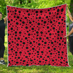 Ladybug Spots Pattern Print Quilt