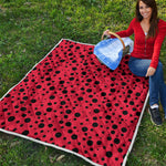 Ladybug Spots Pattern Print Quilt