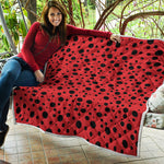 Ladybug Spots Pattern Print Quilt