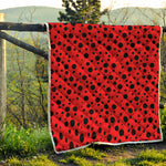 Ladybug Spots Pattern Print Quilt